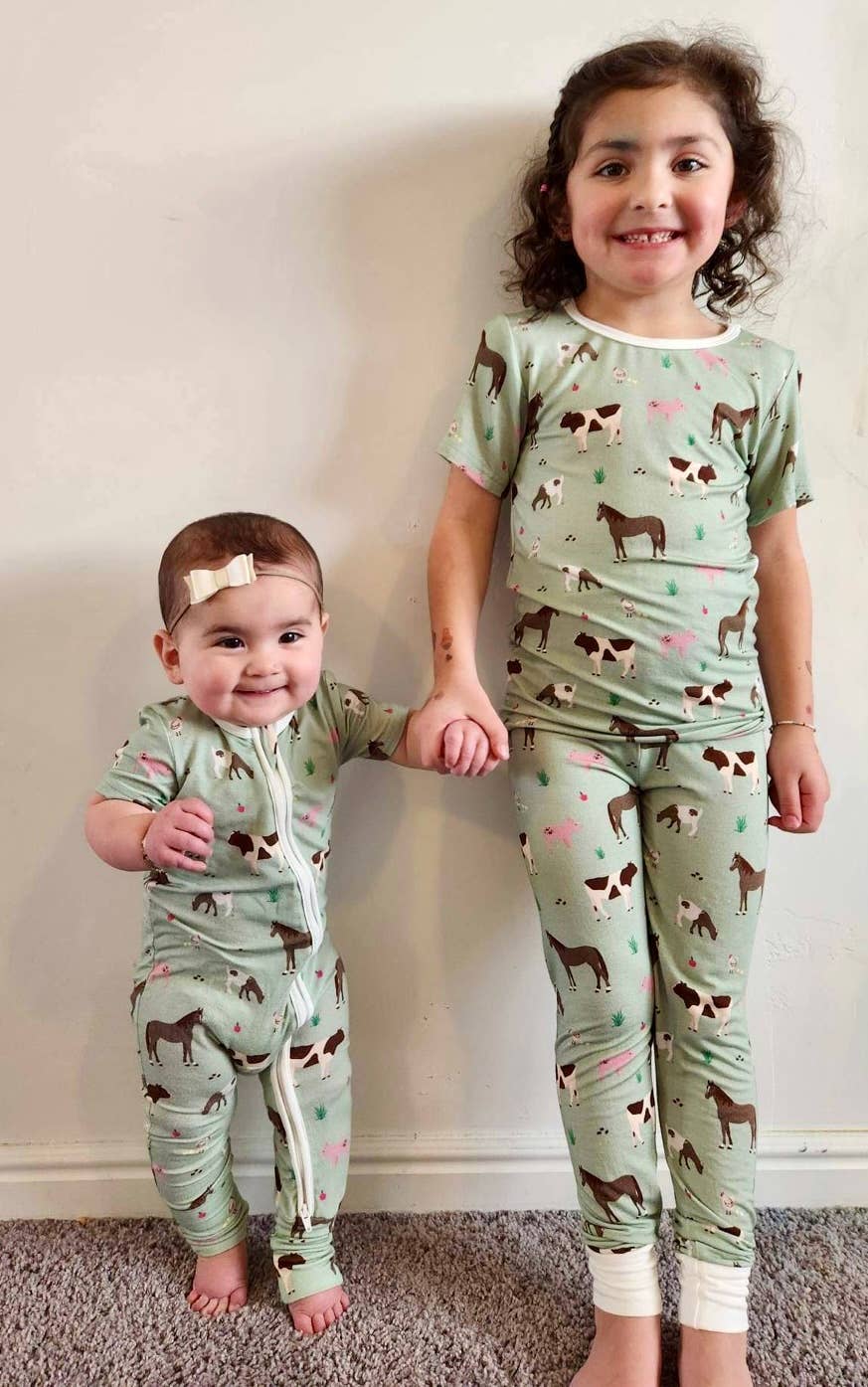 Grandpa’s Farm Two Piece Bamboo Viscose Pajamas Set