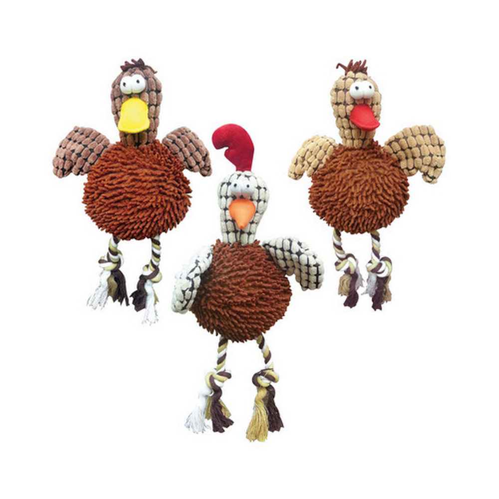 Ethical Gigglers 12-Inch Assorted Chicken Dog Toy