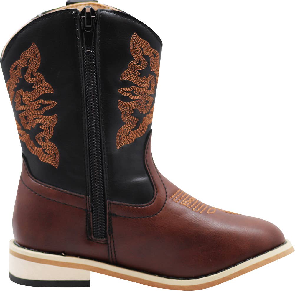 Norty Boy's Girl's Unisex Western Cowboy Boot for Toddlers 4
