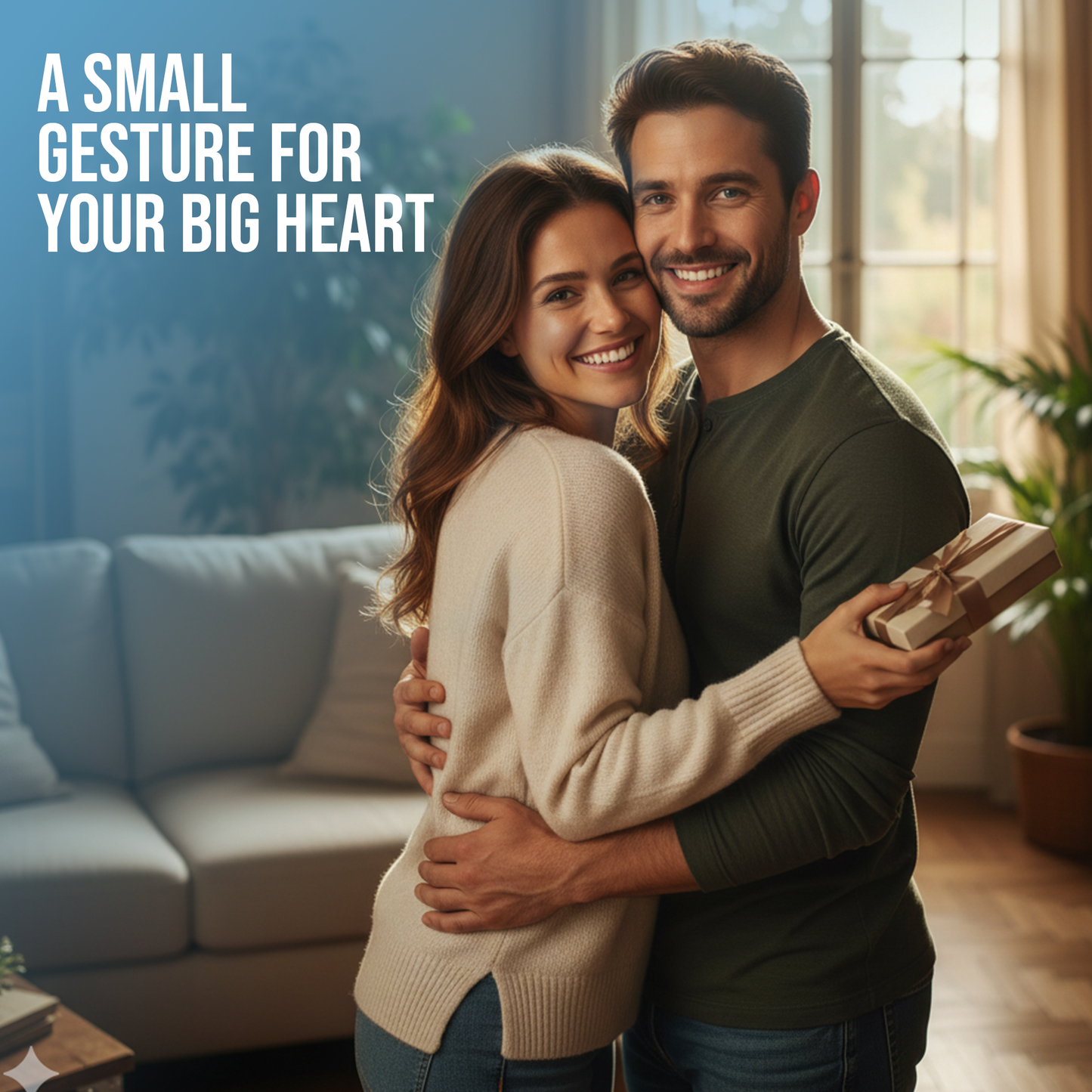 8' Damascus knife with leather sheath, Horn handle