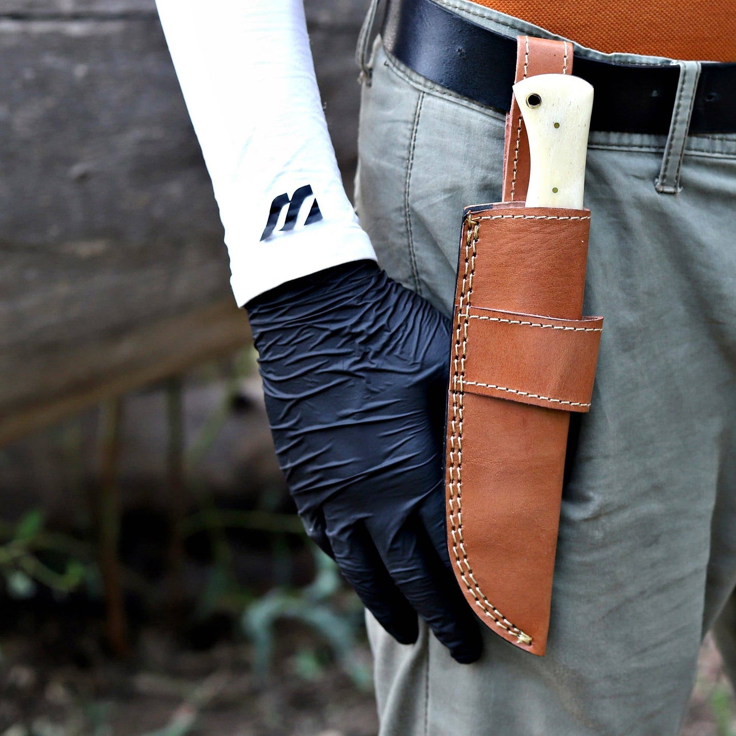 8.5' Handmade Stainless steel knife with leather sheath