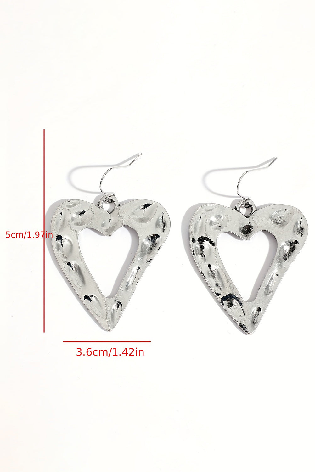 White Valentine Hollowed Heart Shape Earrings