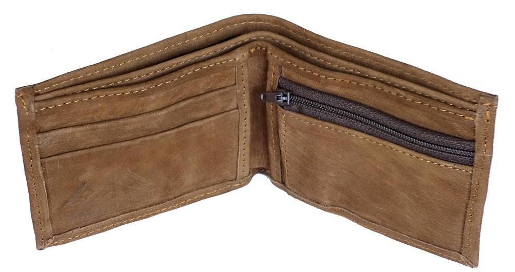 Mens Leather Wallet with Coin Pocket