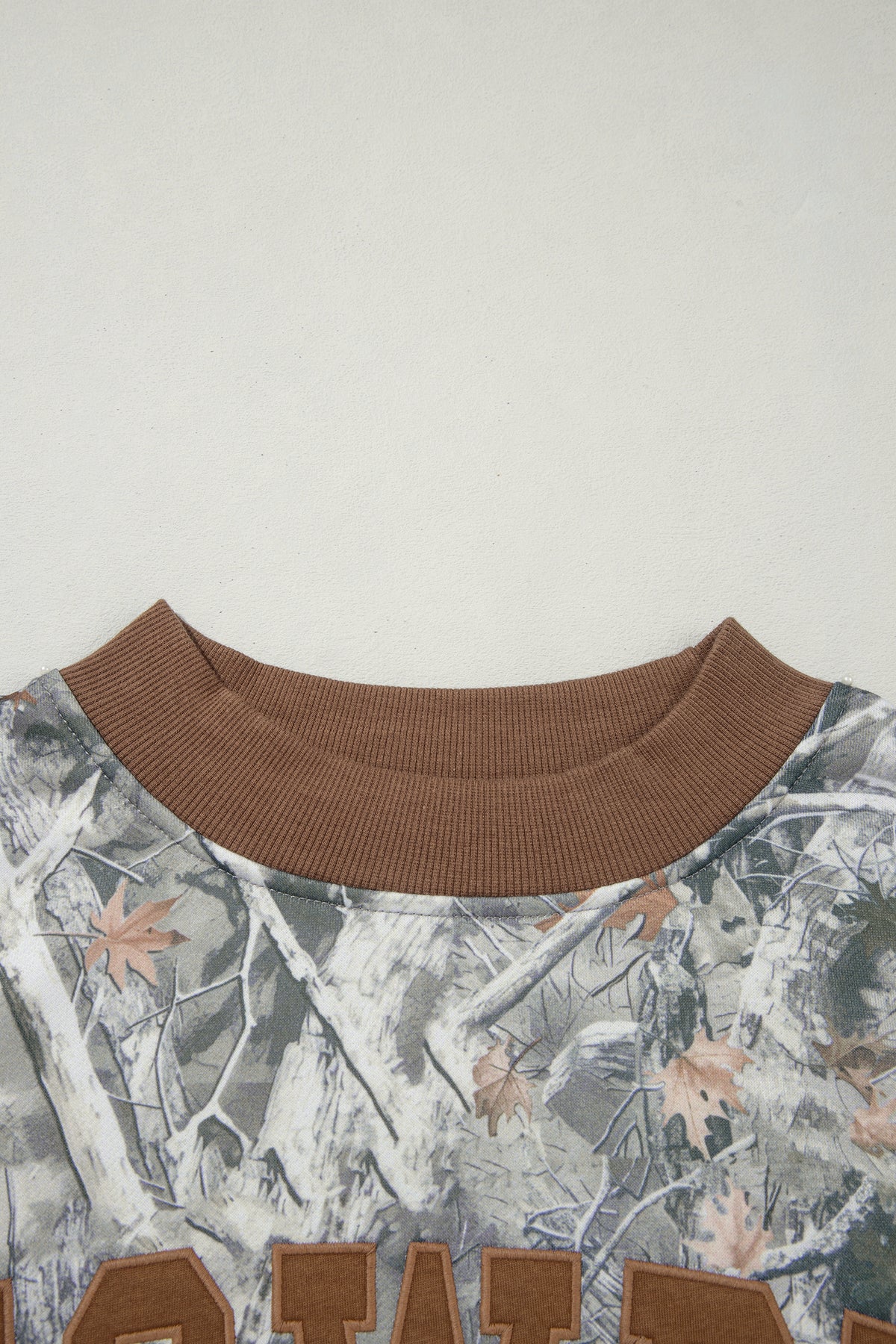 Green Western Camo Print Baggy Pullover Sweatshirt