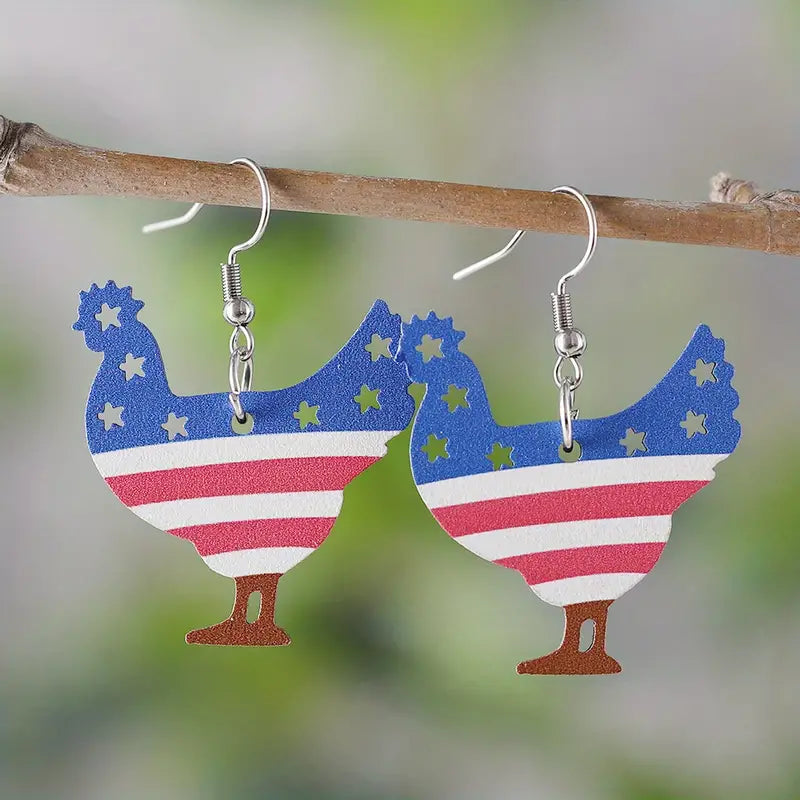 Freedom Chicken Earrings