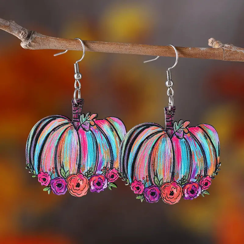 Purple Pumpkins Earrings