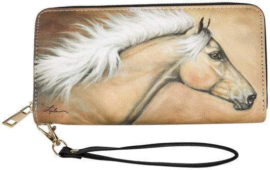 AWST Int'l "Lila" Palomino Clutch Wallet w/ Wristlet