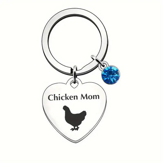 Chicken Mom Keychain