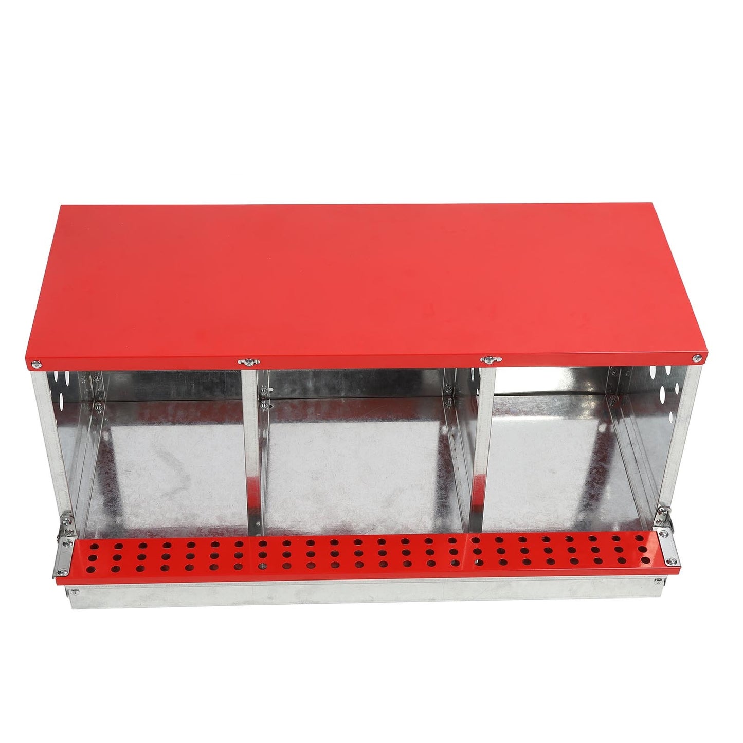 Chicken Nesting Box 3 Compartment Well Ventilated Sturdy Hen Laying Box for Egg Collection