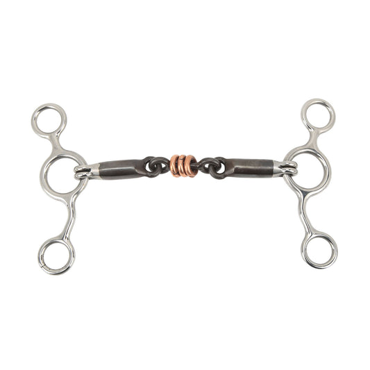 Horse Gag Ring Snaffle Stainless Steel Brass 145mm Mouthpiece Horse Training Equipment