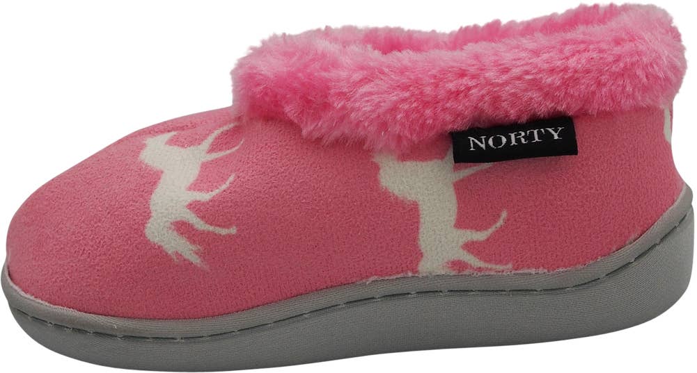 Norty Little Kid / Big Kid Girl's Fleece Memory Foam Slip On