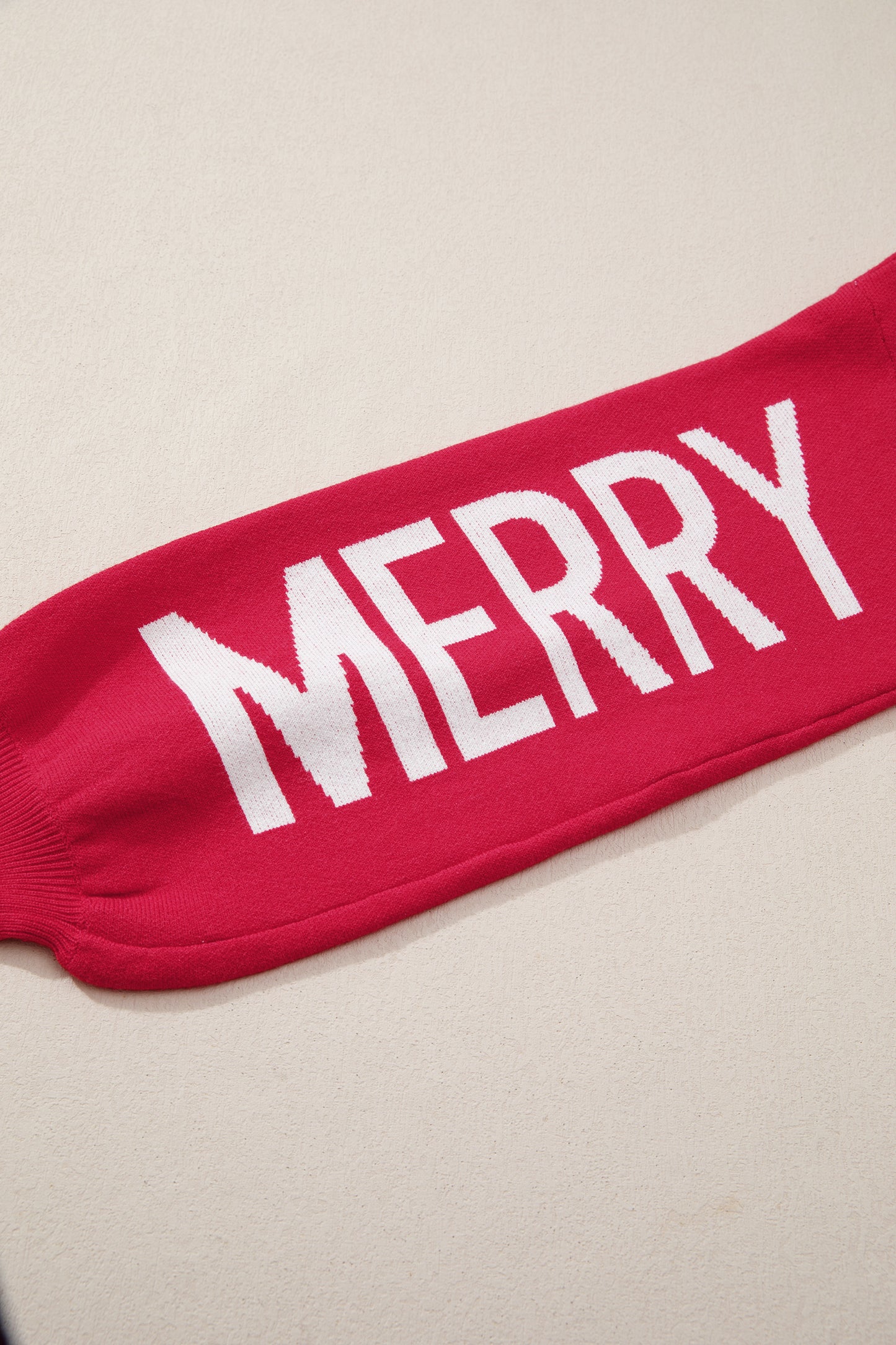 Blackish Green HO HO HO MERRY CHRISTMAS Drop Shoulder Loose Sweater