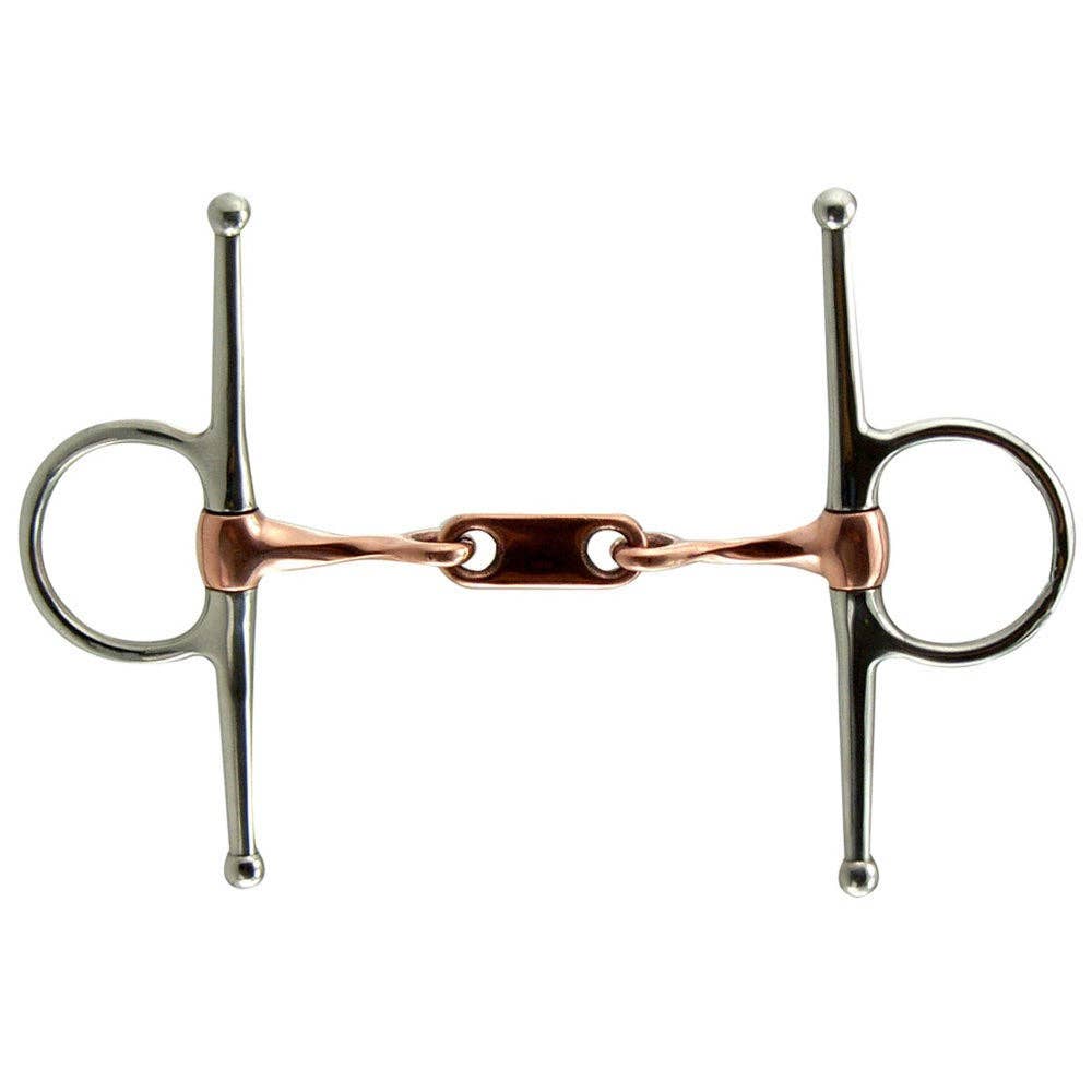 Dr. Bristol Full Cheek Slow Twist Copper Mouth Snaffle Bit