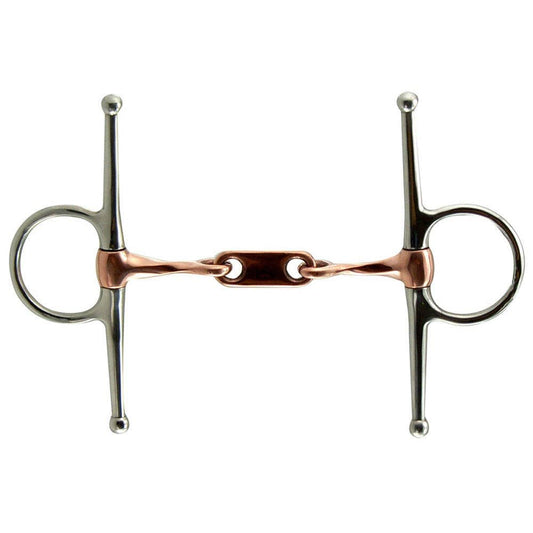 Dr. Bristol Full Cheek Slow Twist Copper Mouth Snaffle Bit