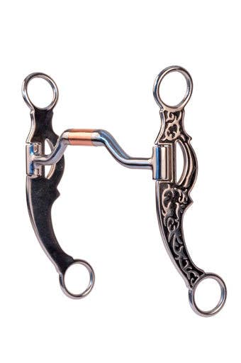 Stainless Steel Black Floral Hinged Port Bit