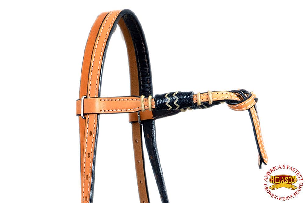 Horse Headstall, Bosal & Horse Hair Rein Set