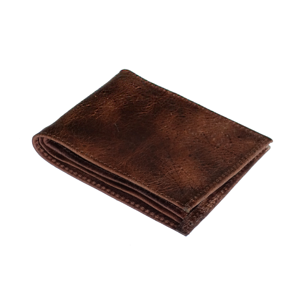 Leather Bifold Wallet with ID Window