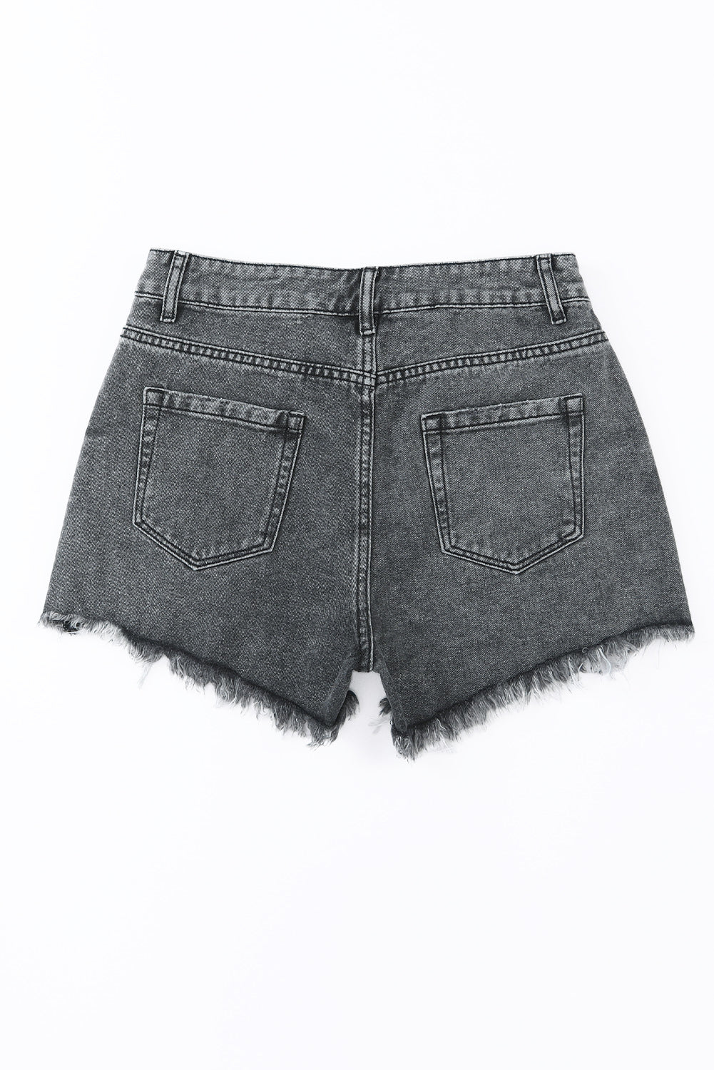 Pink High Rise Crossover Waist Denim Shorts