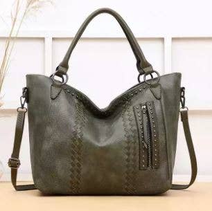 Studded Handbag / Tote  Vegan Leather