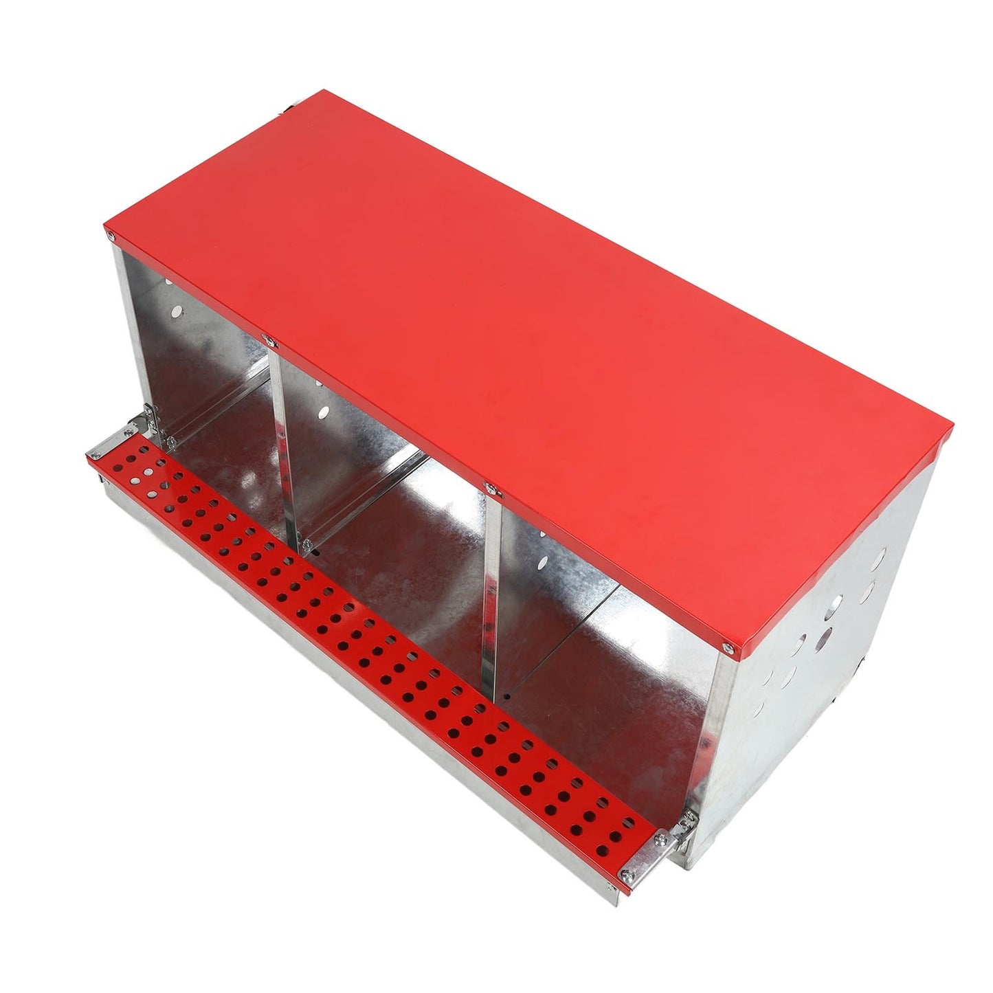 Chicken Nesting Box 3 Compartment Well Ventilated Sturdy Hen Laying Box for Egg Collection