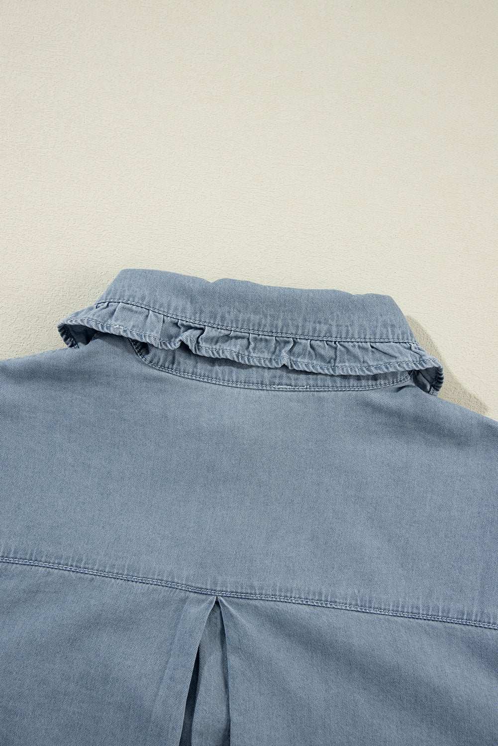 Dusk Blue Turn-down Collar Chambray Shirt