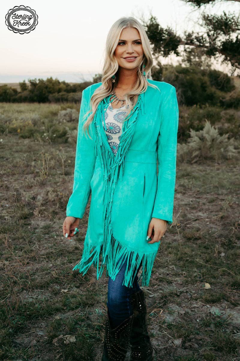 Scottsdale Suede Jacket Turquoise