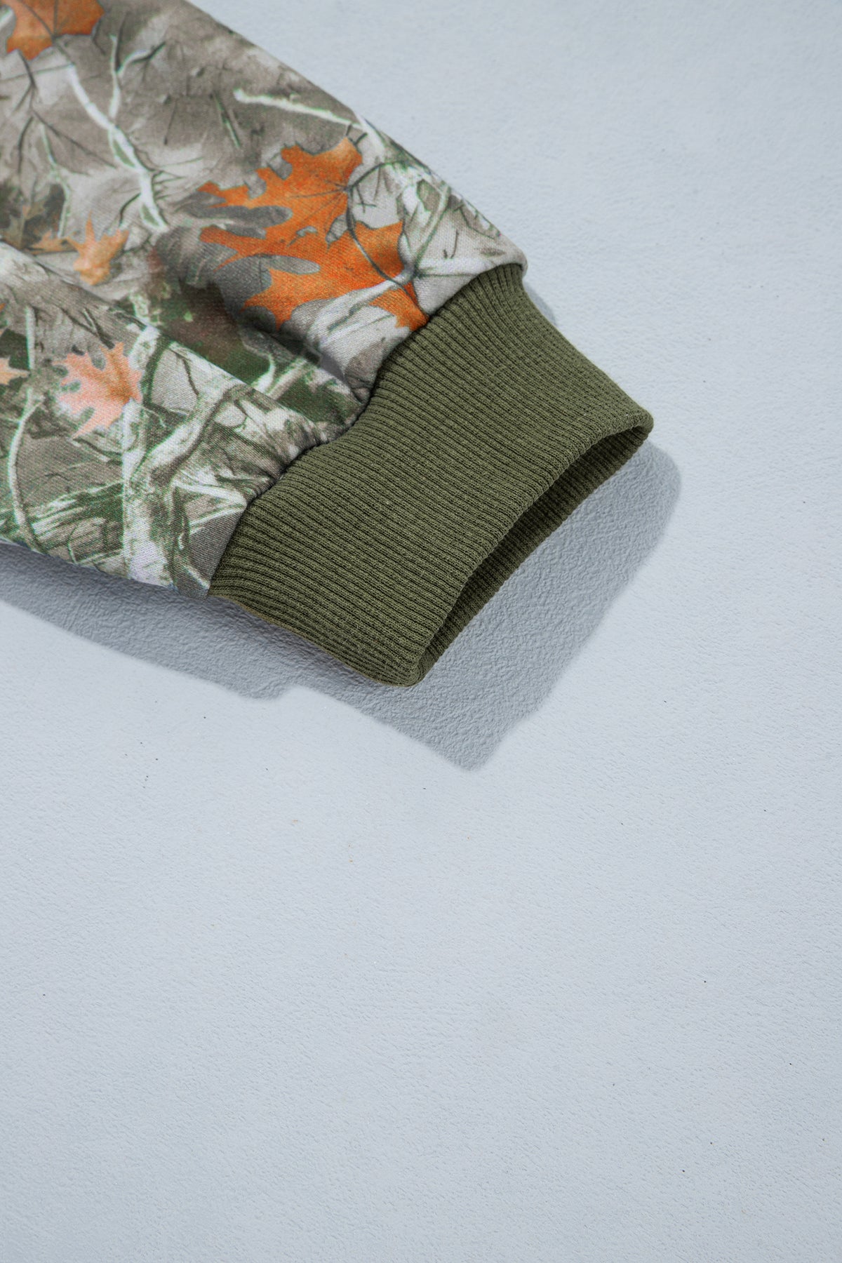 Green Western Camo Print Baggy Pullover Sweatshirt