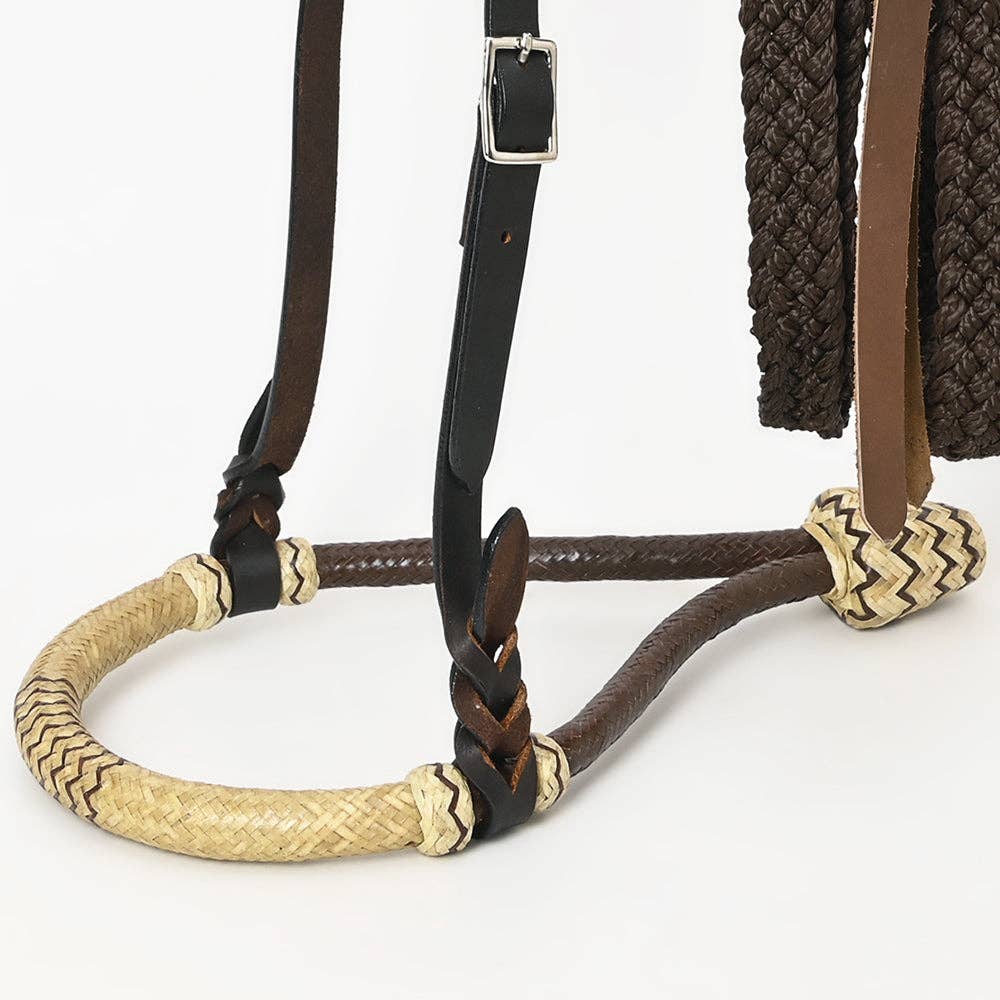 Horse Headstall, Bosal & Reins Set