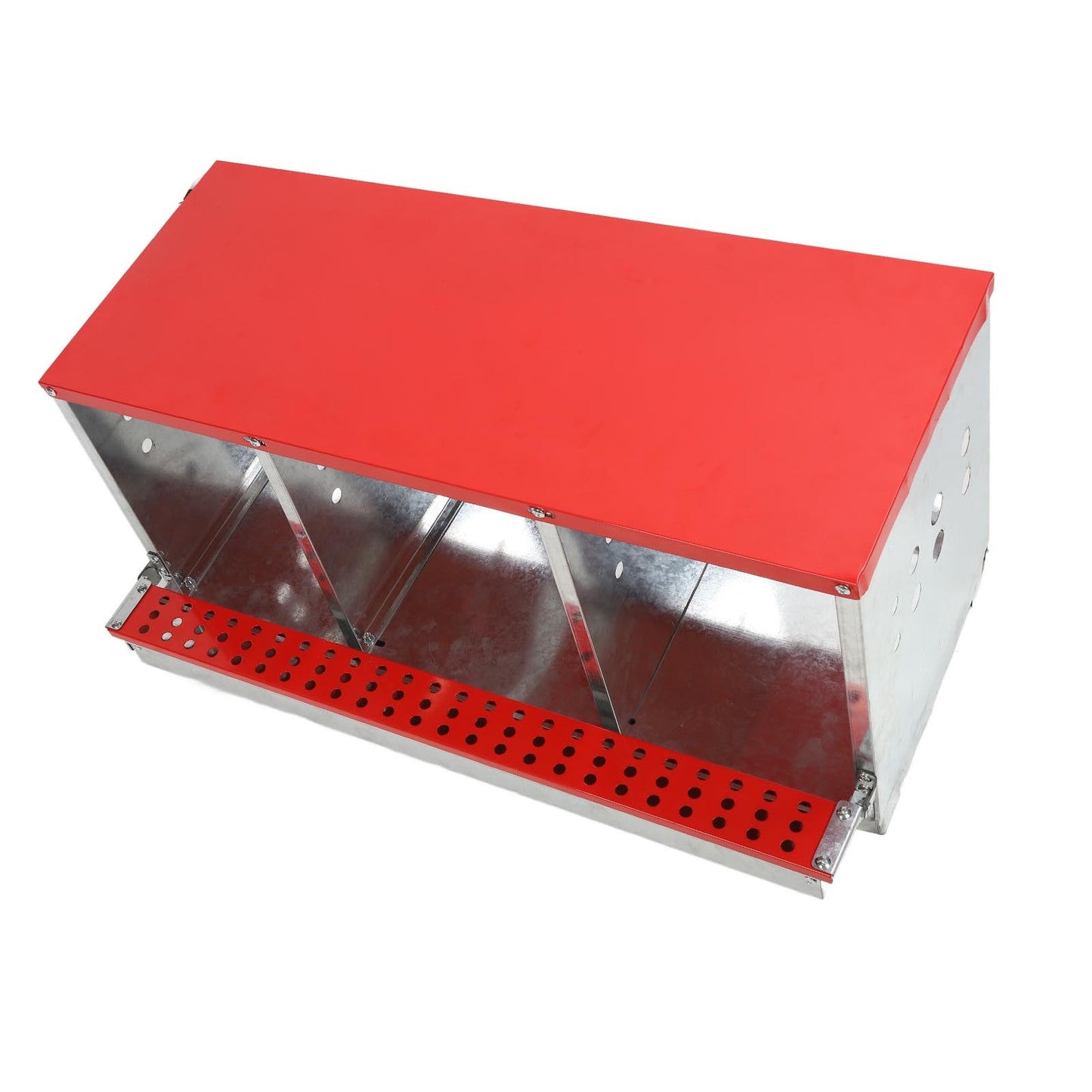 Chicken Nesting Box 3 Compartment Well Ventilated Sturdy Hen Laying Box for Egg Collection