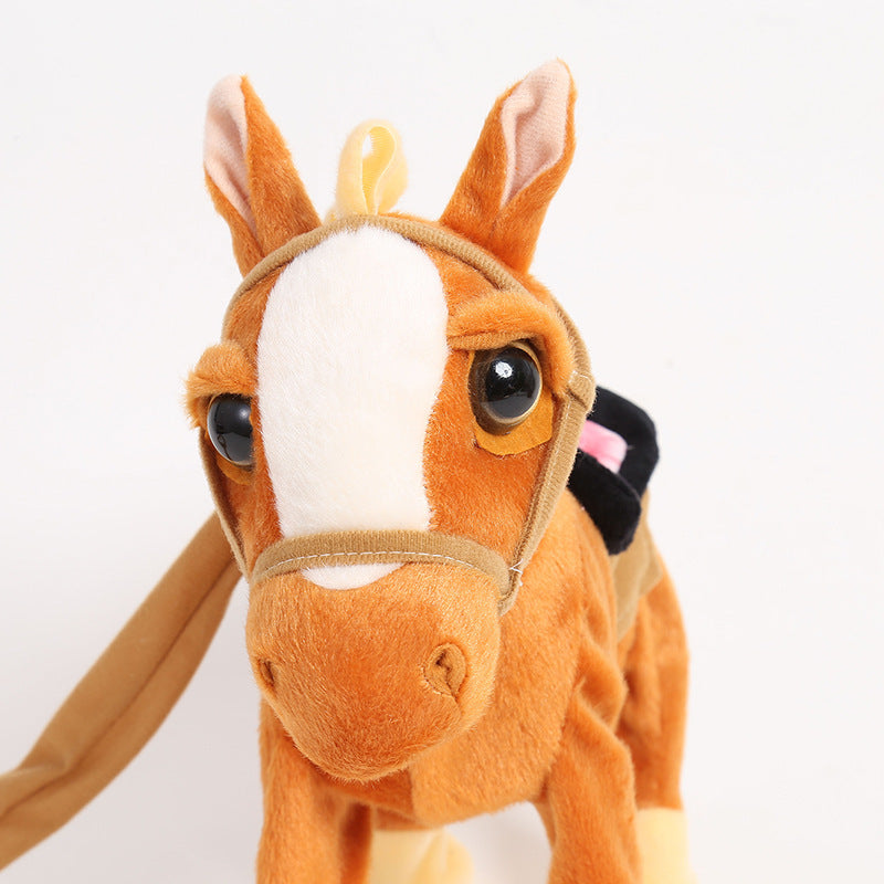 Children's Electric Plush Toy Singing And Dancing Horse Leash