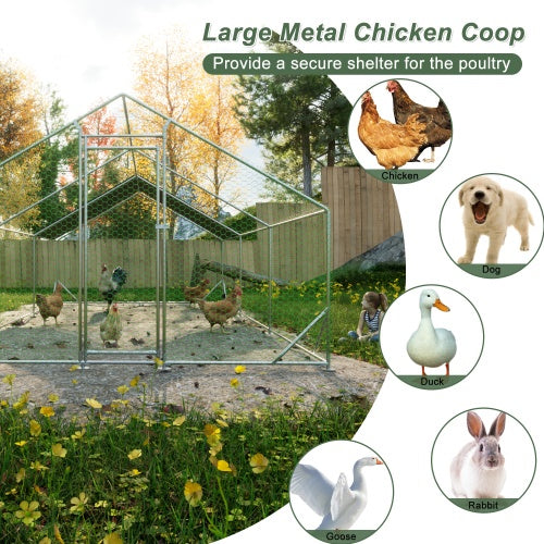 Large Metal Chicken Coop 10'x20'