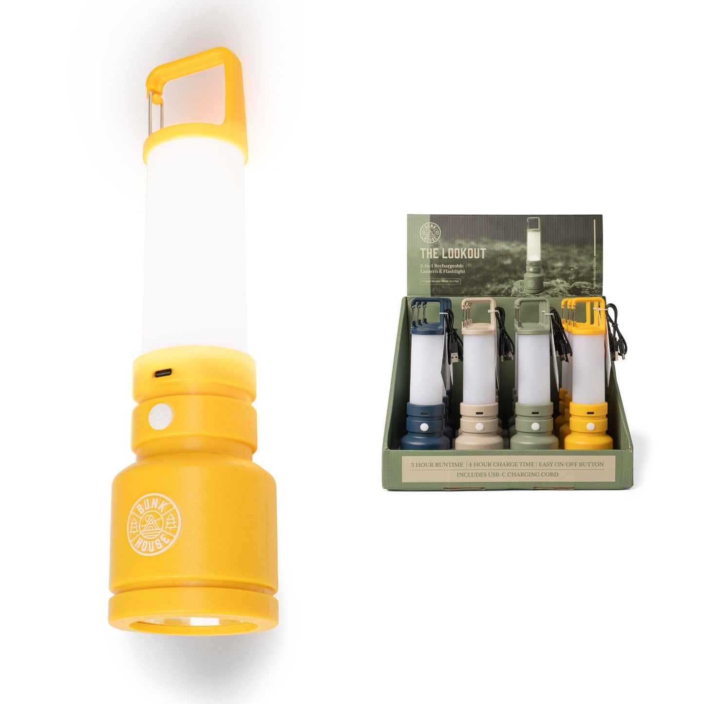 Bunk House The Lookout 2-In-1 Rechargeable Lantern & Flashli