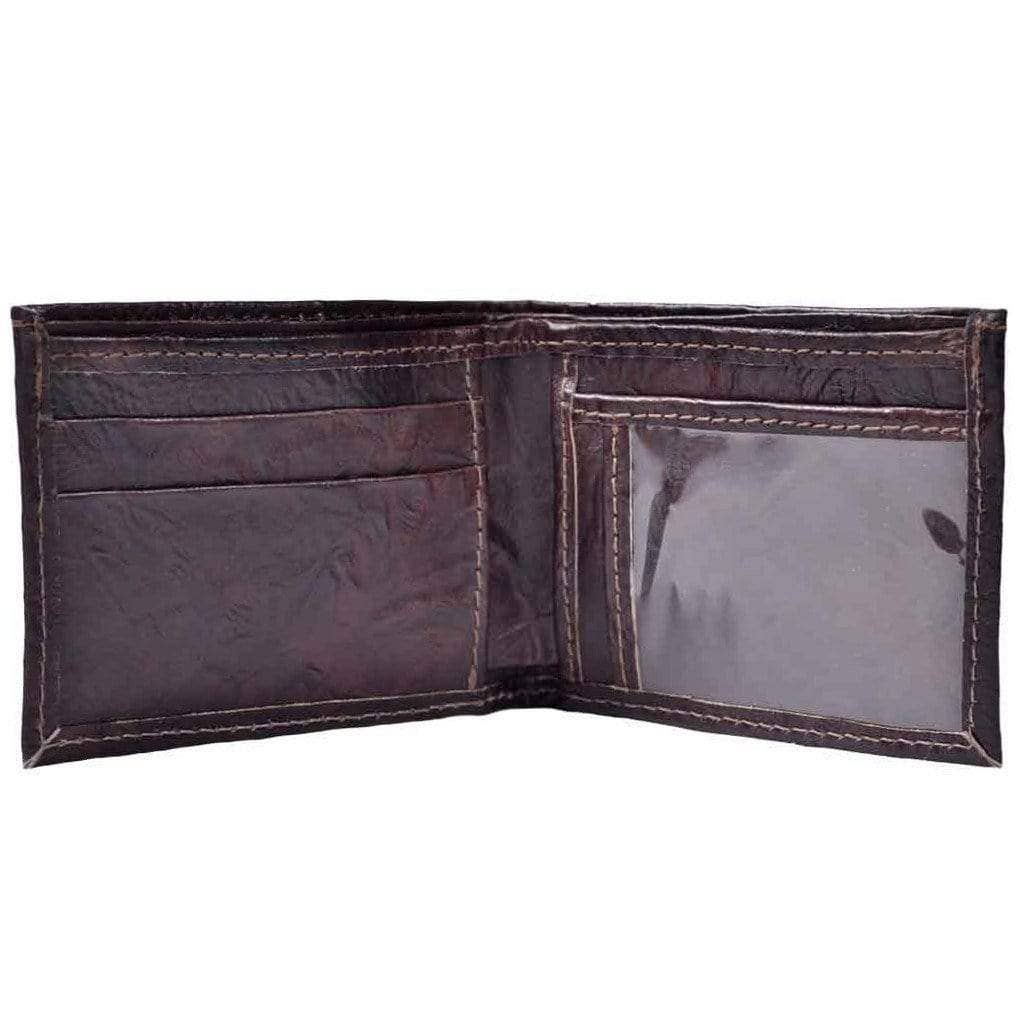 Leather Bifold Wallet with ID Window