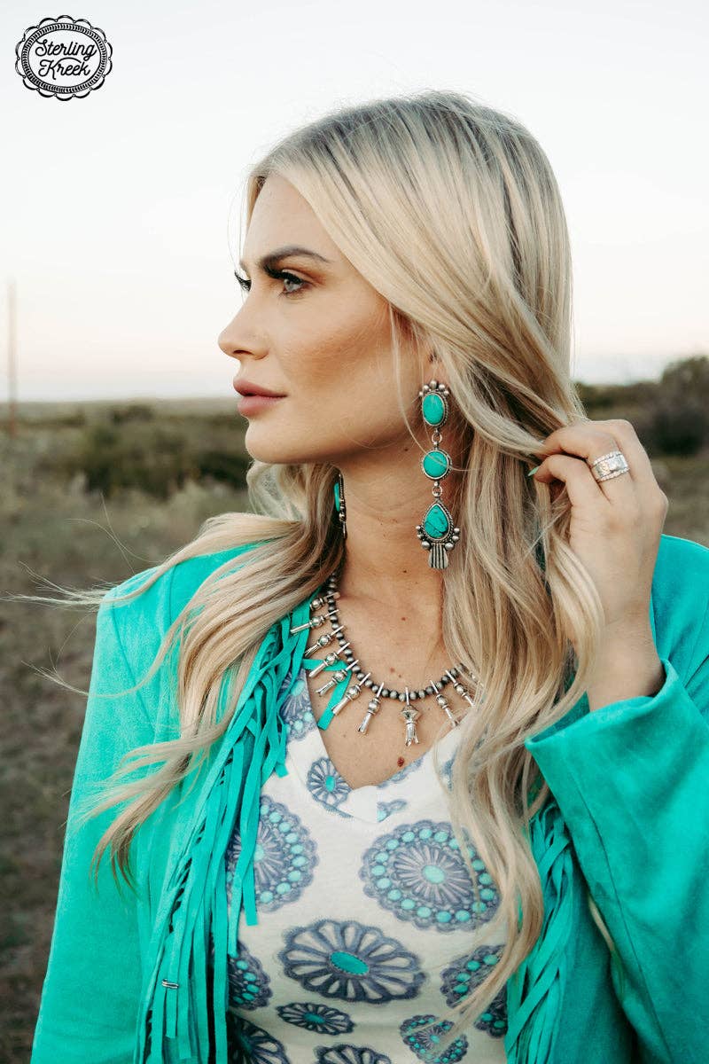 Scottsdale Suede Jacket Turquoise