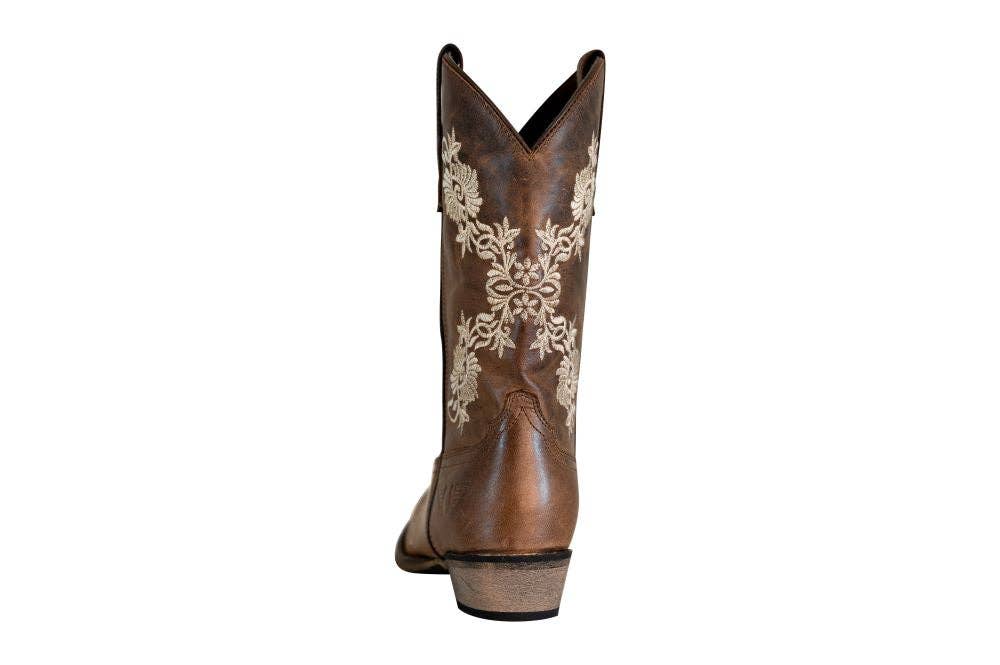 TuffRider Ladies Embroidered Square Toe Western Boot