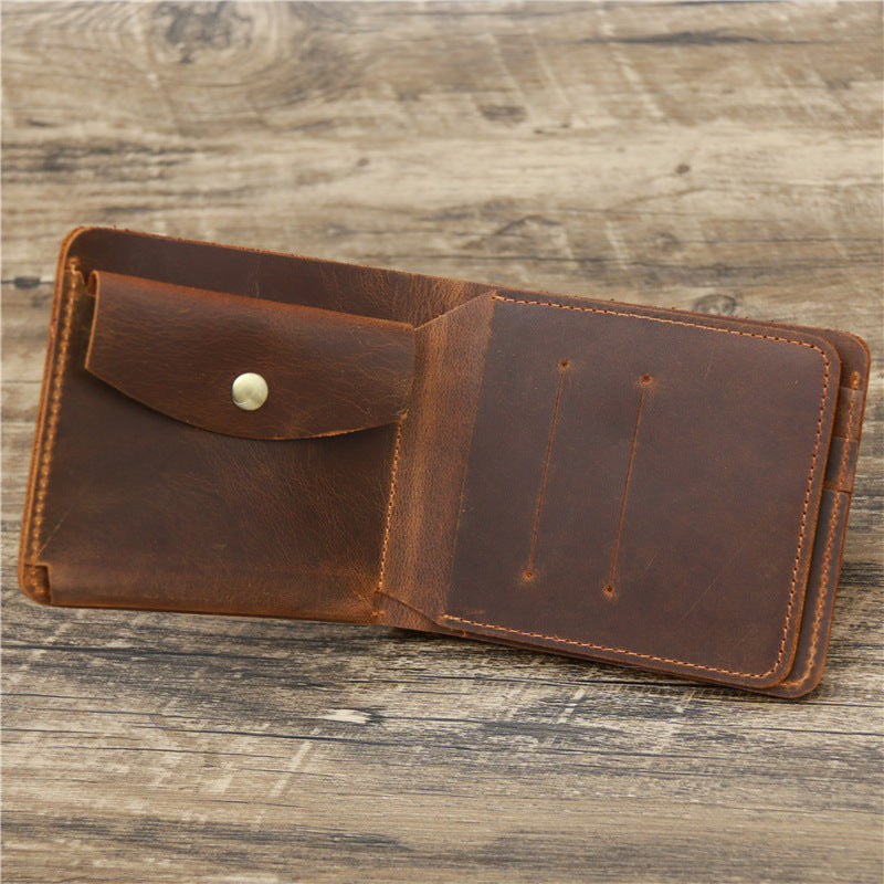 Men's Wallet Leather Wallet Tri-fold First Layer Cowhide