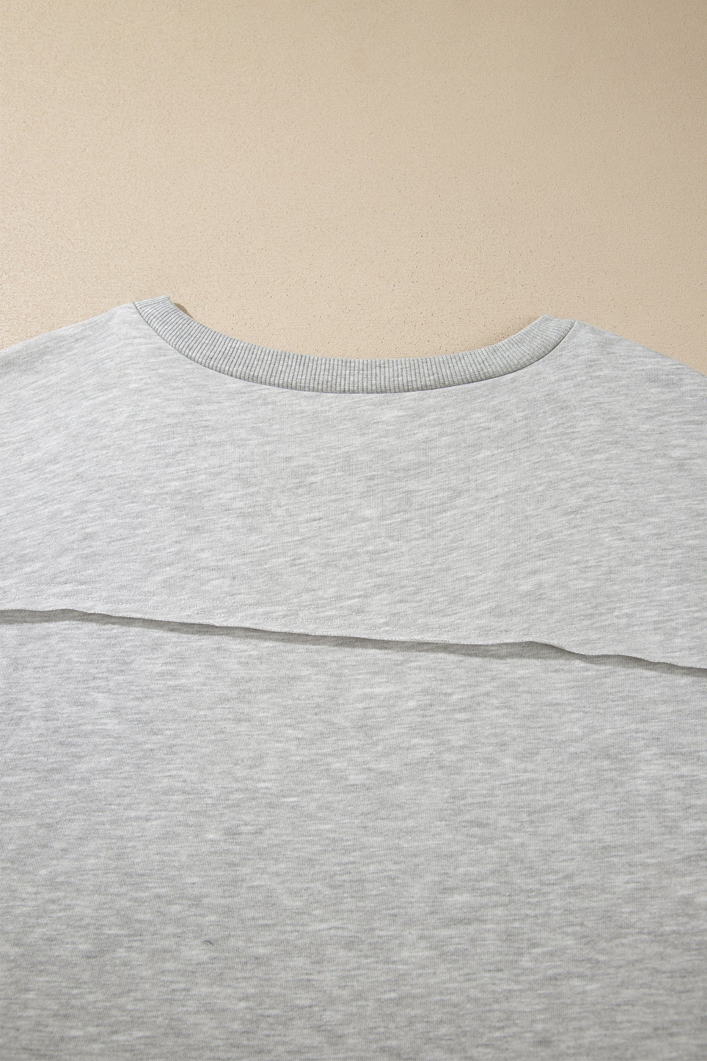 Light Grey Long Sleeve Patch Embroidery Tunic Plus Size Blouse