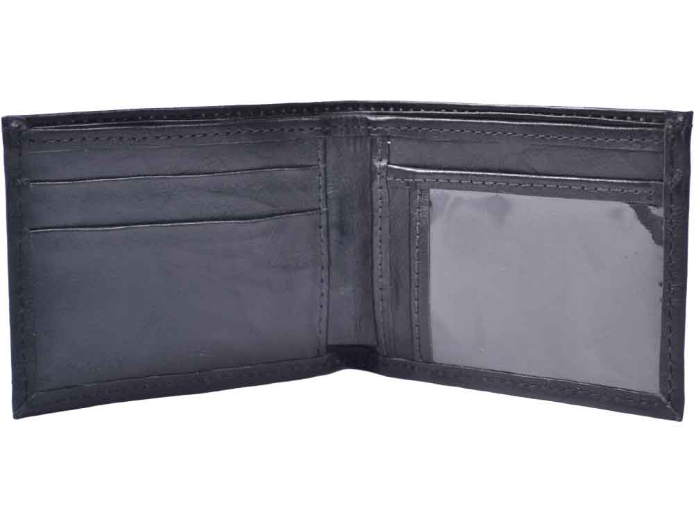 Leather Bifold Wallet with ID Window