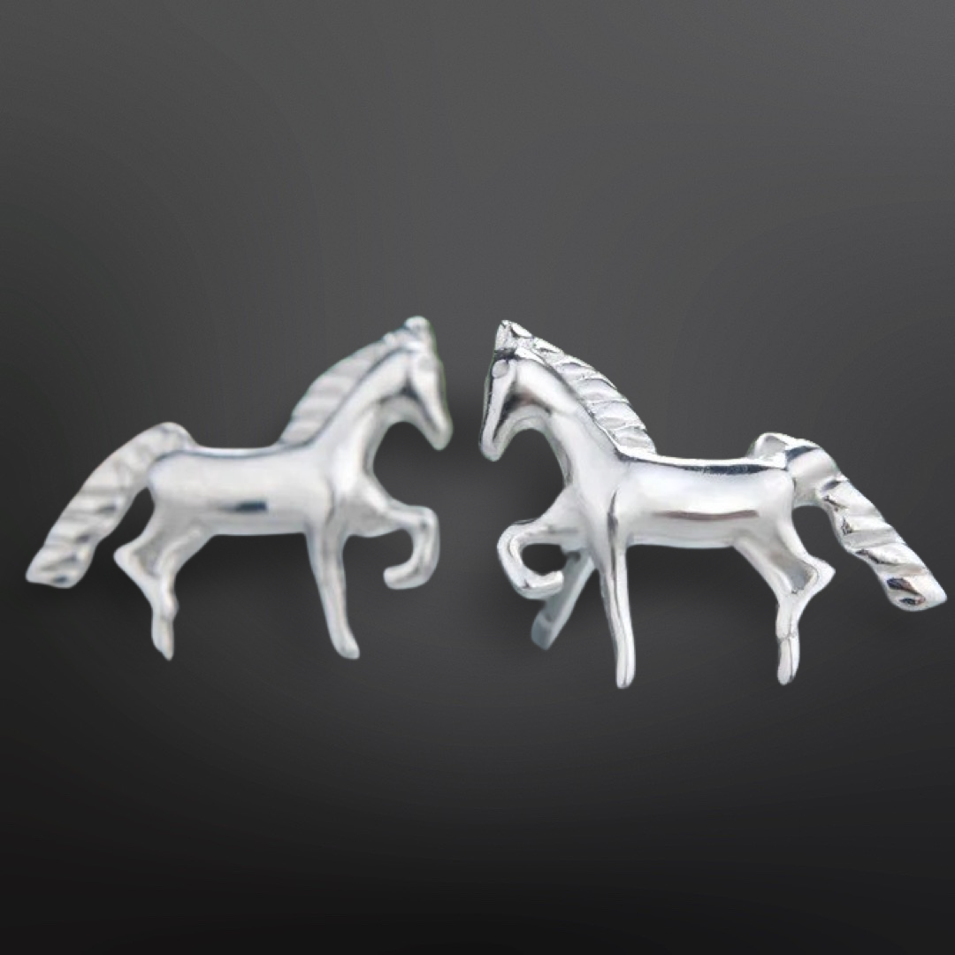 Sterling Silver Mini Horse Stud Earrings
