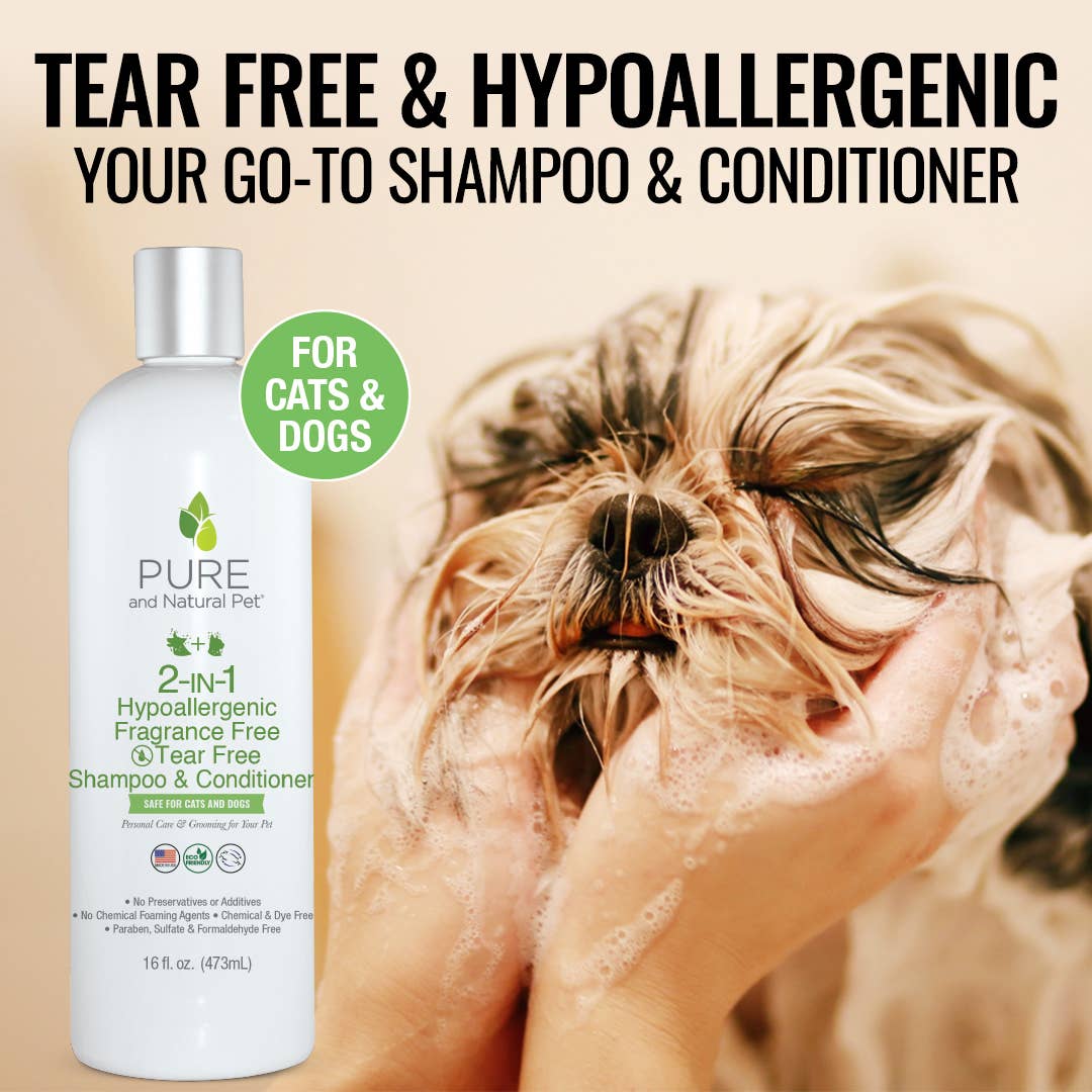 2-IN-1 Hypoallergenic Fragrance-Free Tear Free Shampoo/Cond