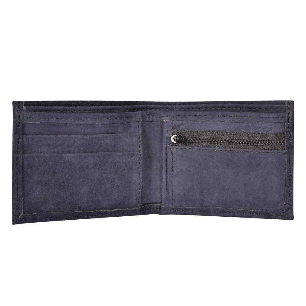 Mens Leather Wallet with Coin Pocket