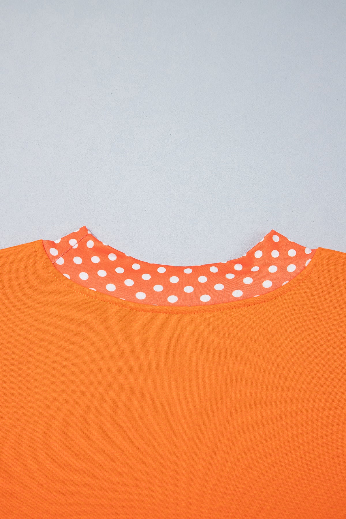 Tomato Red Casual Polka Dot Patchwork Letter Graphic Plus Size Sweatshirt