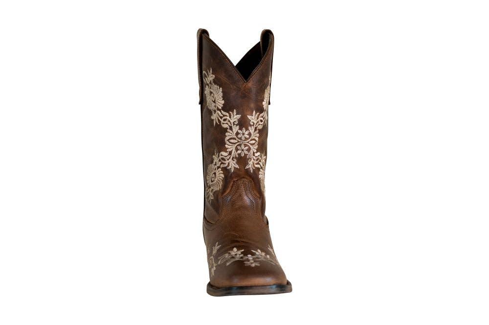 TuffRider Ladies Embroidered Square Toe Western Boot