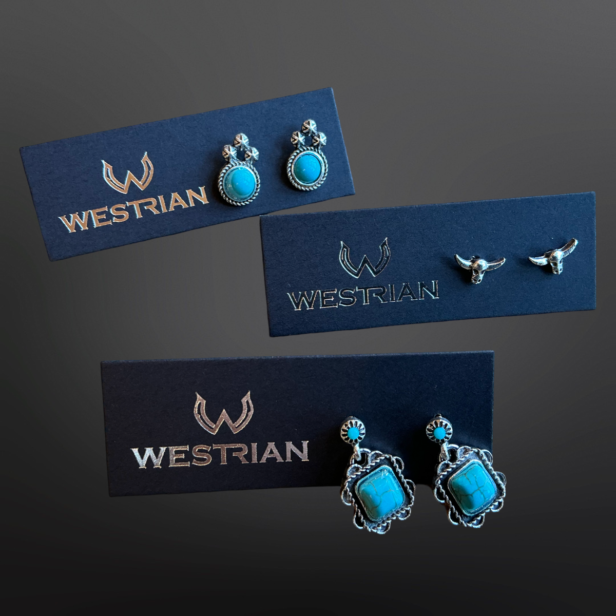 Western Faux Stud Earrings Assortment Of Over 20 Patterns