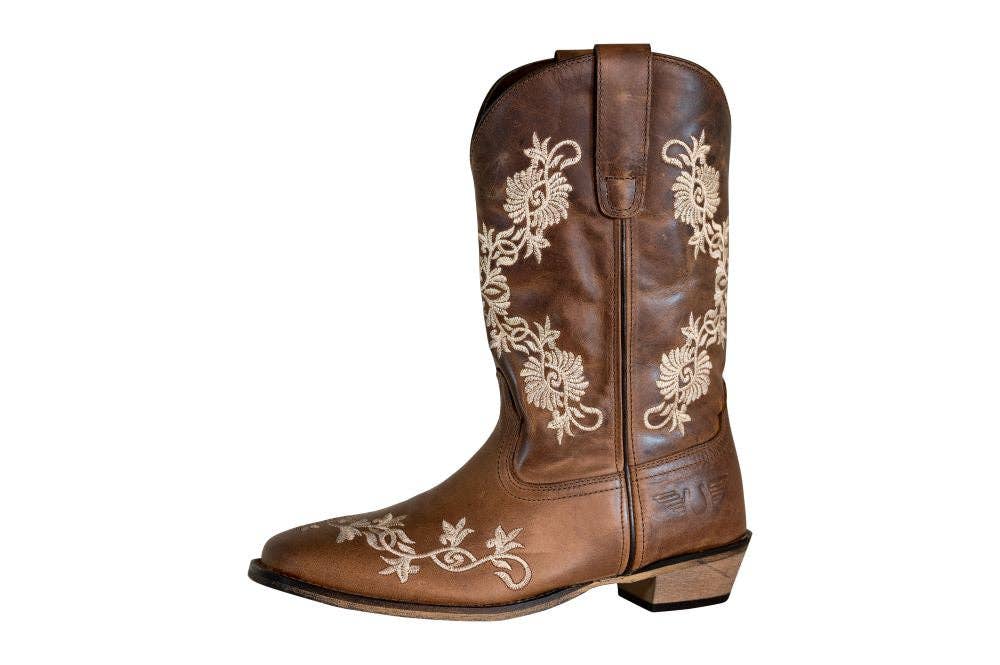 TuffRider Ladies Embroidered Square Toe Western Boot