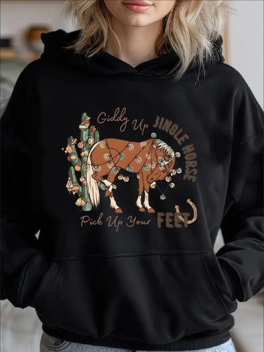 Jingle Horse Christmas Hoodie