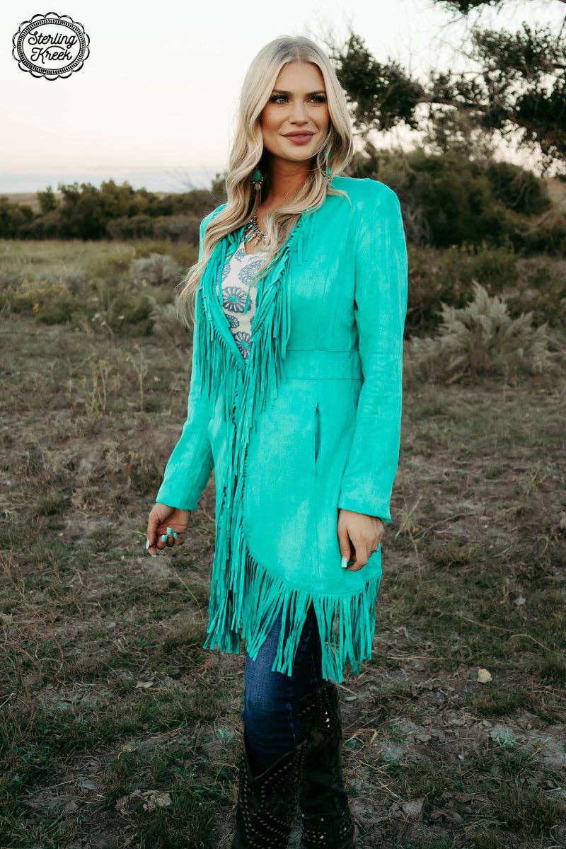 Scottsdale Suede Jacket Turquoise