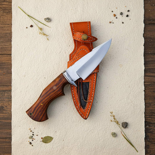 10' Handmade Stainless steel knife with leather sheath