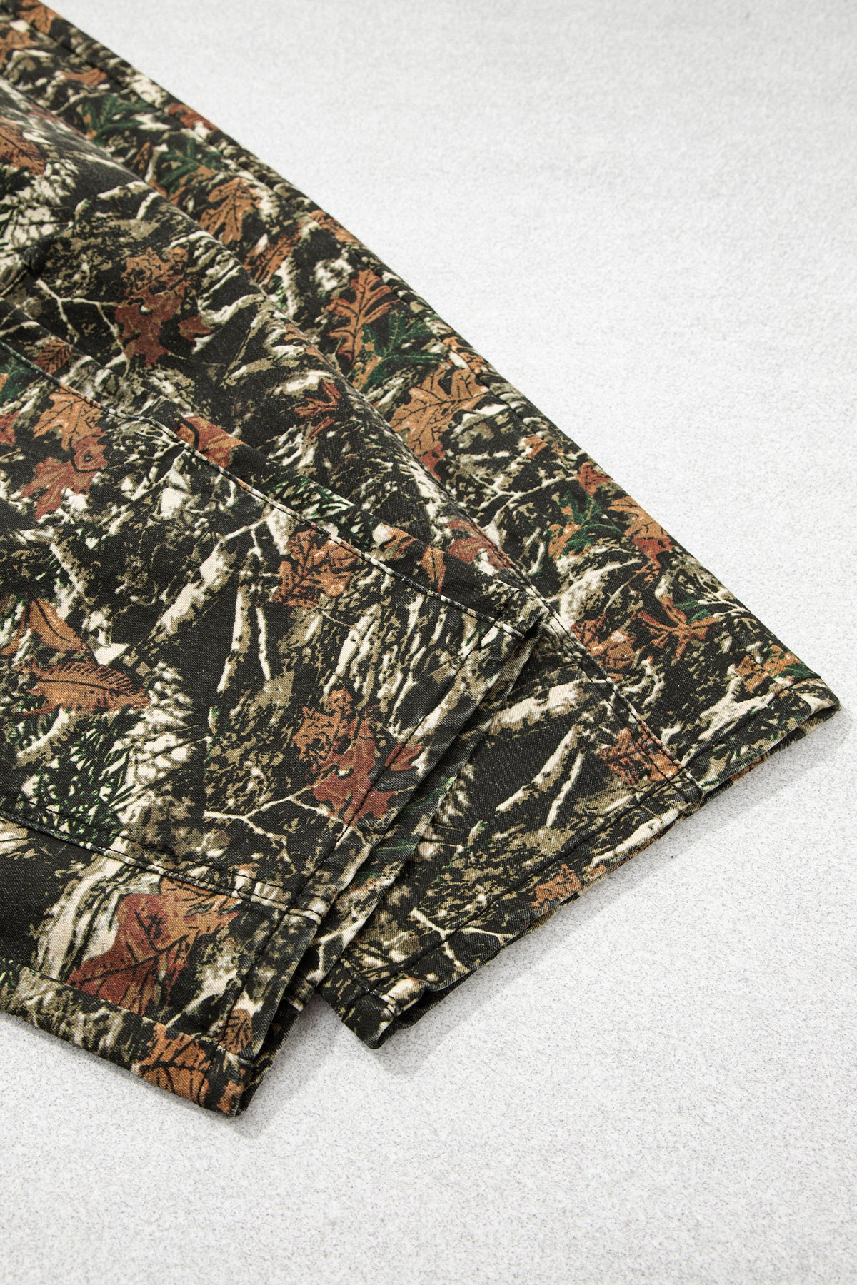 Multicolour Western Woodland Camouflage Straight Leg Shift Jeans