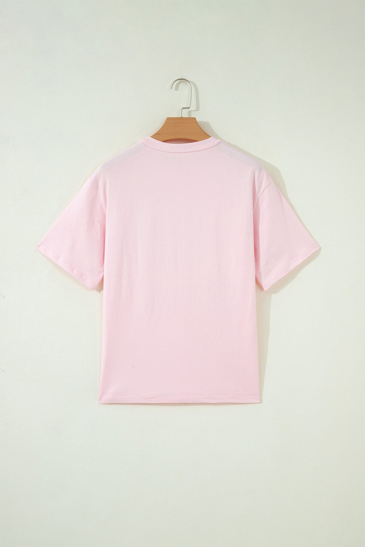 Pink PRAY Sequin Leopard Multiple Patched Graphic Tee
